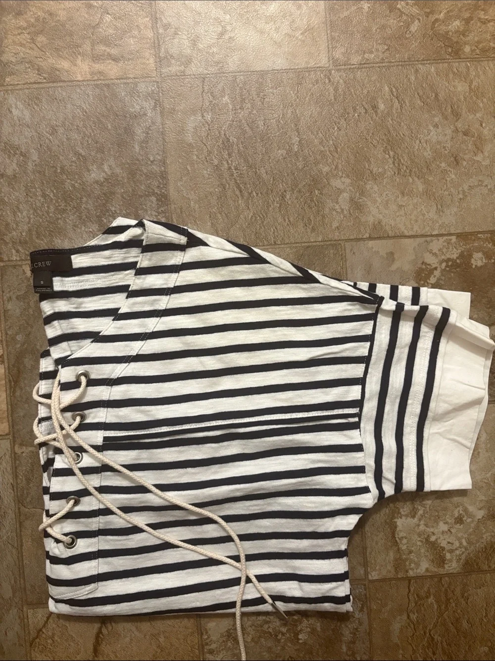 J. Crew Mixed Media Knit Tee